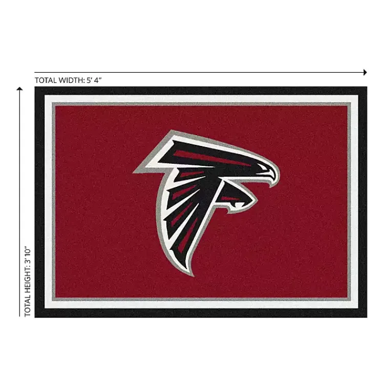 Area Rugs-Kirklands Home Atlanta Falcons Area Rug, 4x6 Red