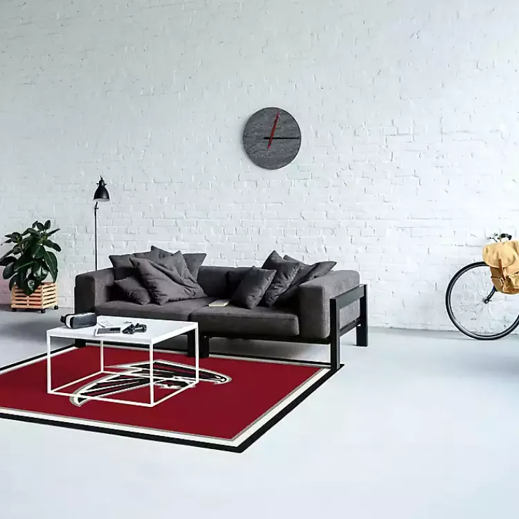 Area Rugs-Kirklands Home Atlanta Falcons Area Rug, 4x6 Red