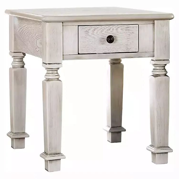 Accent & End Tables-Kirklands Home Antique Wood Heather Accent Table White
