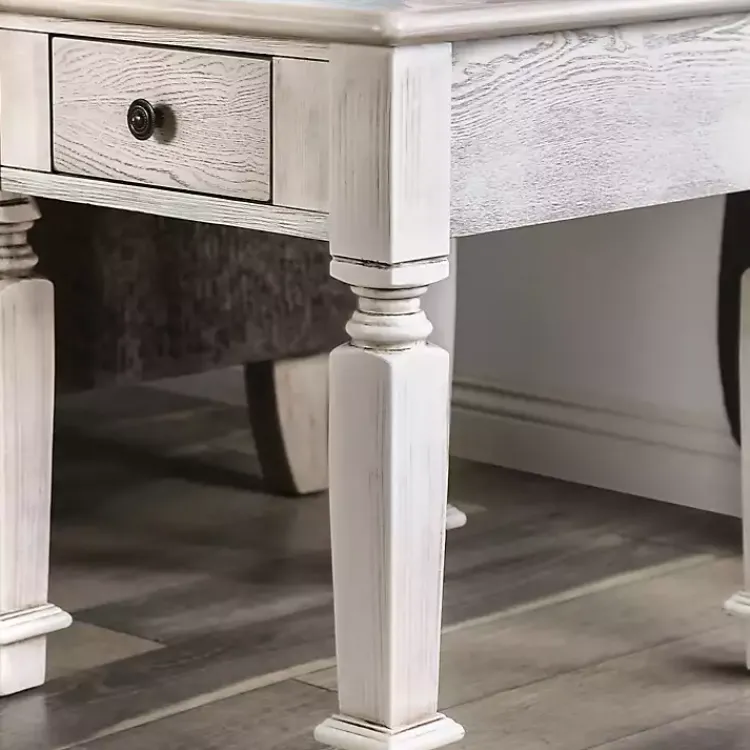Accent & End Tables-Kirklands Home Antique Wood Heather Accent Table White
