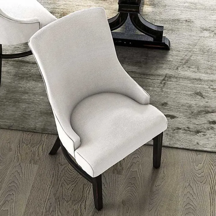 Dining Chairs-Kirklands Home Neutral Wingback Dining Chairs, Set of 2 Ivory