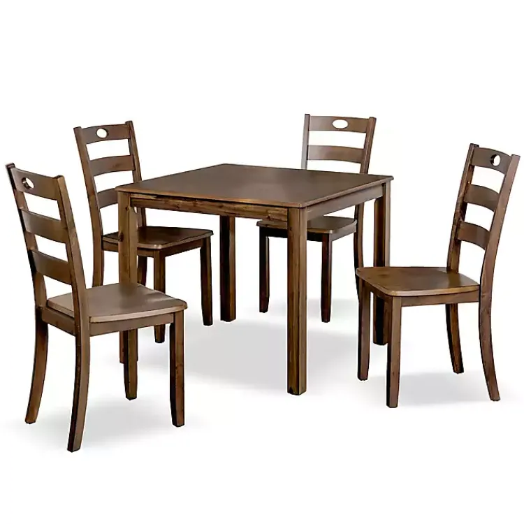 Dining Sets-Kirklands Home Walnut Wood Brooke 5-pc. Dining Furniture Set Brown