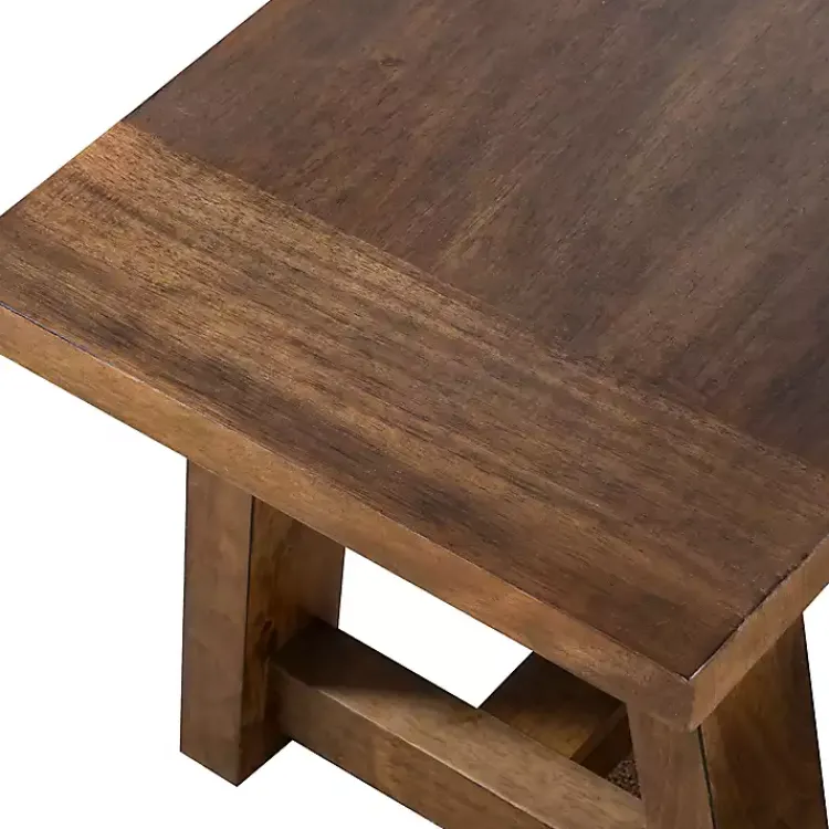 Dining Chairs-Kirklands Home Upholstered Rustic Wood Katie Dining Bench Ivory