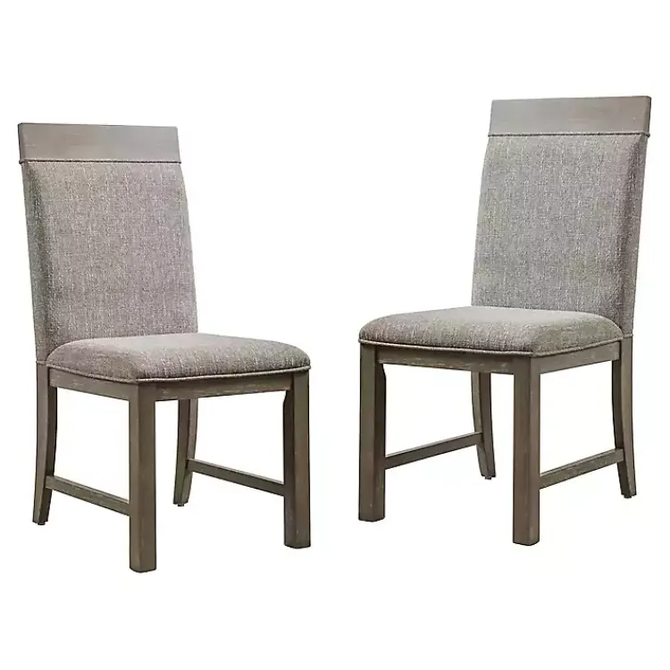 Dining Chairs-Kirklands Home Upholstered Bridgette Dining Chairs, Set of 2 Gray