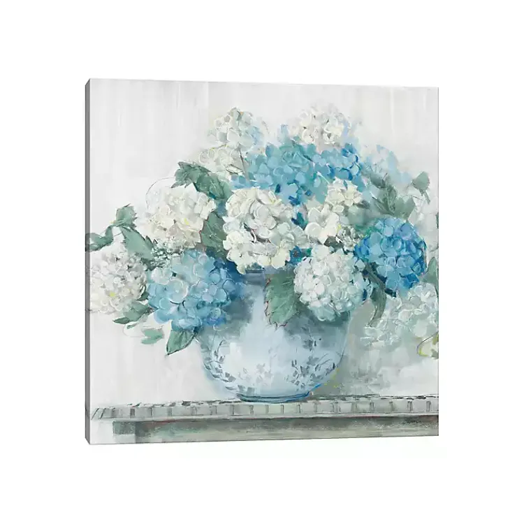 Canvas Art-Kirklands Home Blue Hydrangea Cottage Canvas Print