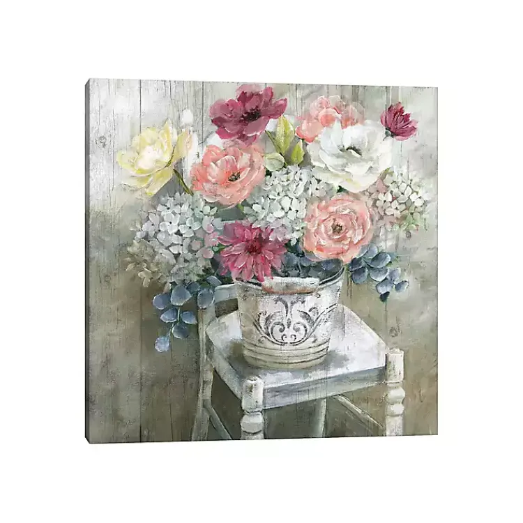 Canvas Art-Kirklands Home Quaint Cottage Bouquet Giclee Canvas Art Print