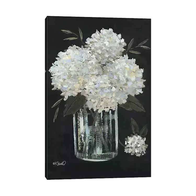 Canvas Art-Kirklands Home White Hydrangeas Canvas Art Print