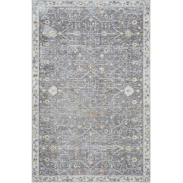 Area Rugs-Kirklands Home Gray Ivory Area Rug, 7x9