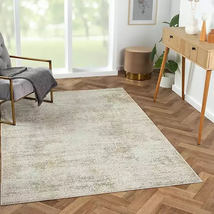 Area Rugs-Kirklands Home Brisbane Beige Faded Damask Area Rug, 4x6