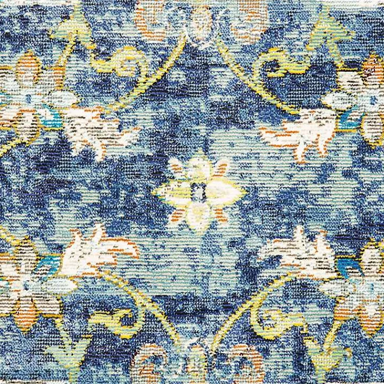 Area Rugs-Kirklands Home Navy Faded Floral Area Rug, 4x6