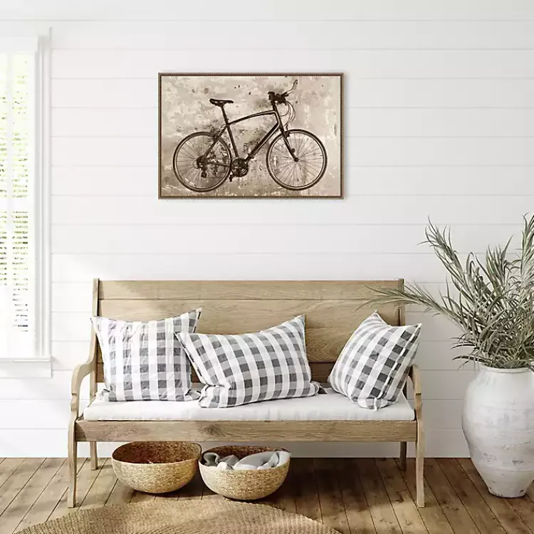Canvas Art-Kirklands Home Black Bike Framed Canvas Art Print