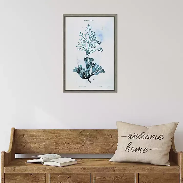 Canvas Art-Kirklands Home Blue Bay Coral Framed Canvas Art Print