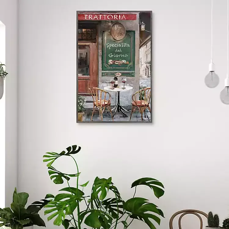 Canvas Art-Kirklands Home Table for Two Framed Canvas Art Print