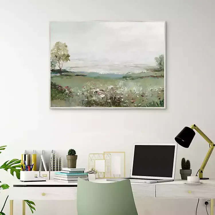 Canvas Art-Kirklands Home Green Prairie Field Framed Canvas Art Print