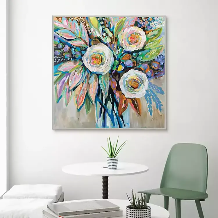 Canvas Art-Kirklands Home Curious Bouquet Framed Canvas Art Print