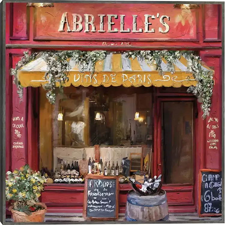 Canvas Art-Kirklands Home Vins De Paris Framed Canvas Art Print Red