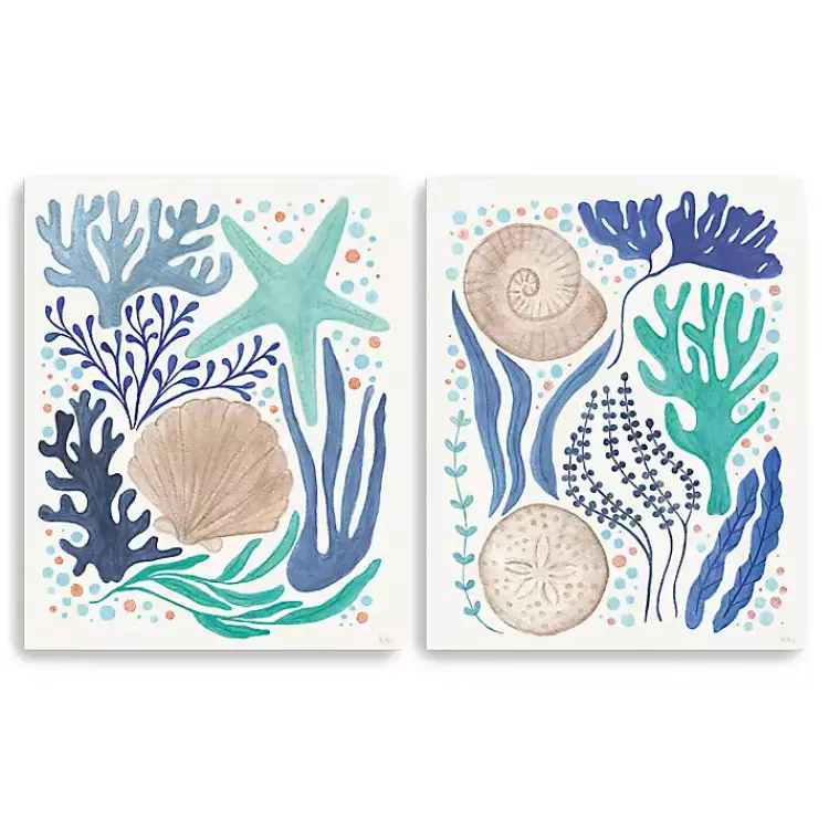 Canvas Art-Kirklands Home Coastal Icons Canvas Art Prints, Set of 2