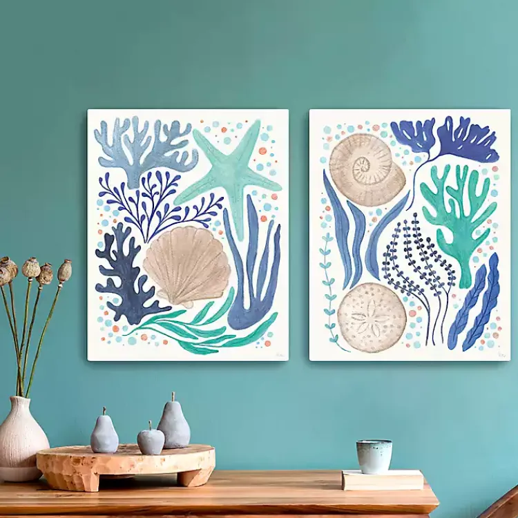 Canvas Art-Kirklands Home Coastal Icons Canvas Art Prints, Set of 2