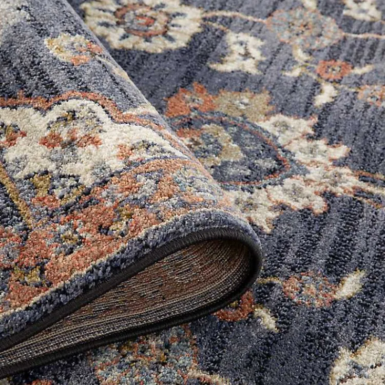 Area Rugs-Kirklands Home Jordan Bea Navy Blue Area Rug, 6x9