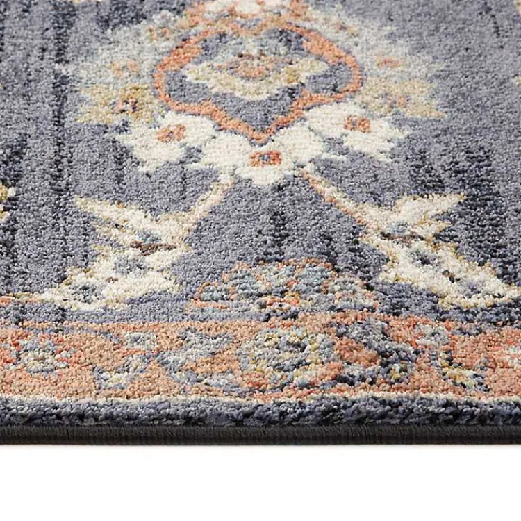 Area Rugs-Kirklands Home Jordan Bea Navy Blue Area Rug, 6x9