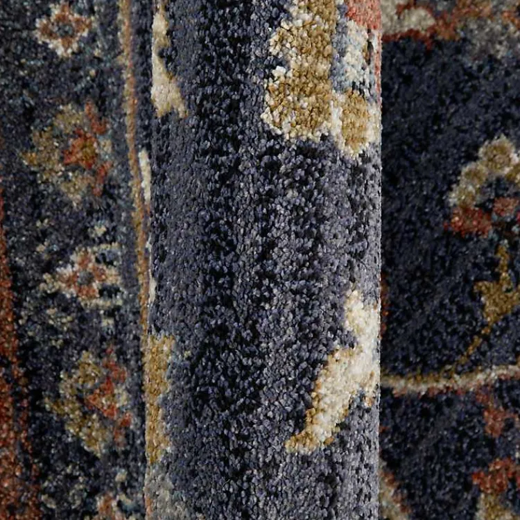 Area Rugs-Kirklands Home Jordan Bea Navy Blue Area Rug, 6x9