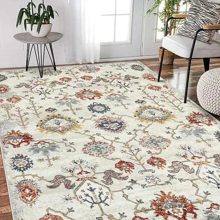Area Rugs-Kirklands Home Elina Beige Accent Rug, 2x3 Tan