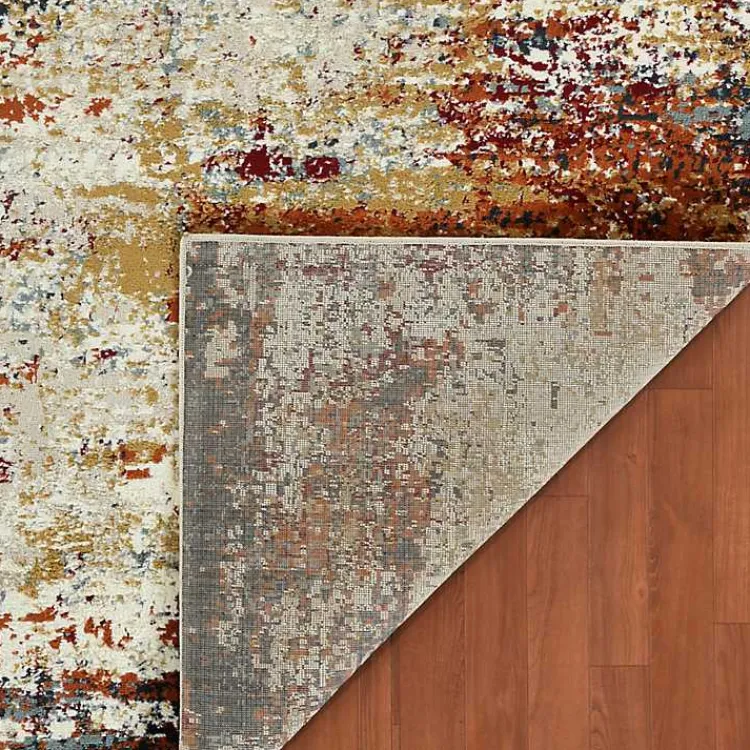 Area Rugs-Kirklands Home Bastia Ivory Orange Area Rug, 5x7 Multi