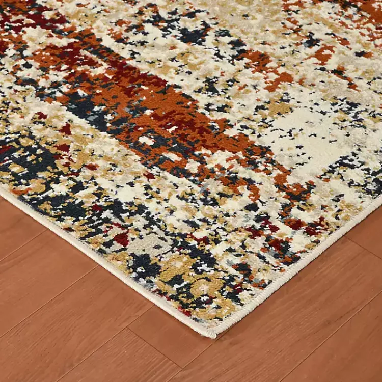 Area Rugs-Kirklands Home Bastia Ivory Orange Area Rug, 5x7 Multi