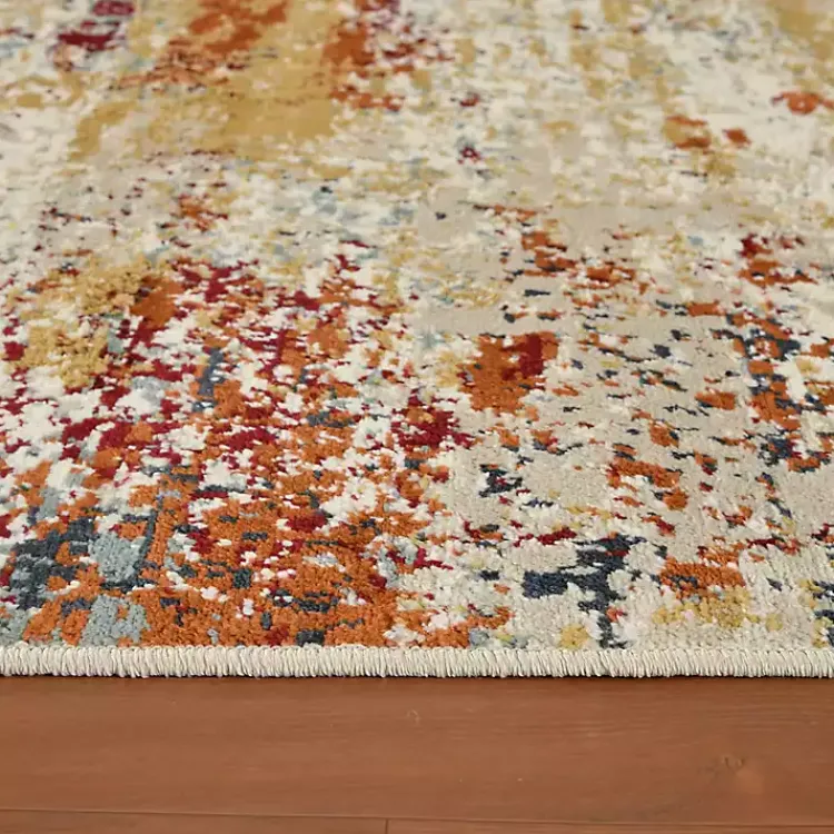 Area Rugs-Kirklands Home Bastia Ivory Orange Area Rug, 5x7 Multi