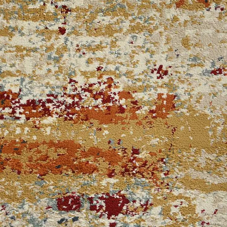 Area Rugs-Kirklands Home Bastia Ivory Orange Area Rug, 5x7 Multi