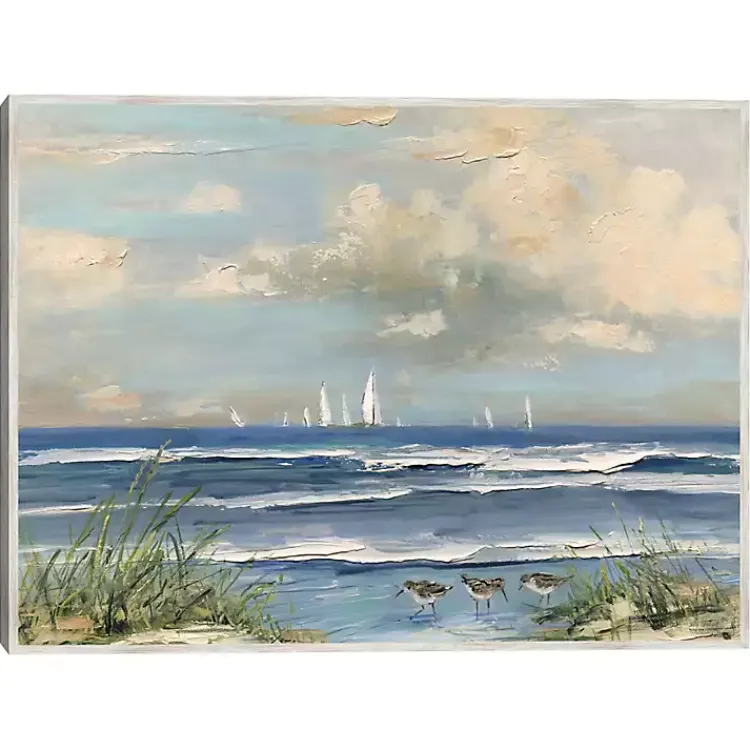 Canvas Art-Kirklands Home Ocean Regatta Framed Canvas Art Print Multi