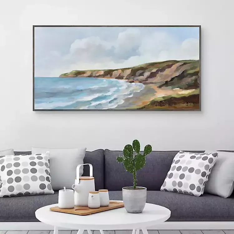 Canvas Art-Kirklands Home Pacific Coast Framed Canvas Art Print Multi