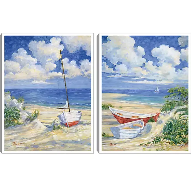 Canvas Art-Kirklands Home Costa Del Sol Framed Canvas Art Prints, Set of 2