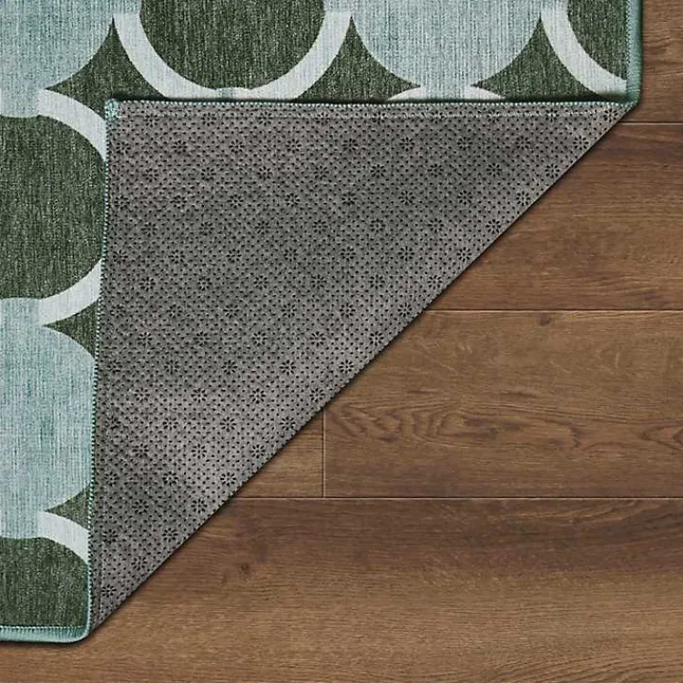 Area Rugs-Kirklands Home Dula Sage Green Washable Runner, 2x7