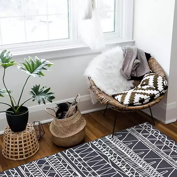 Area Rugs-Kirklands Home Gray Chelsea Geometric Washable Runner, 2x7