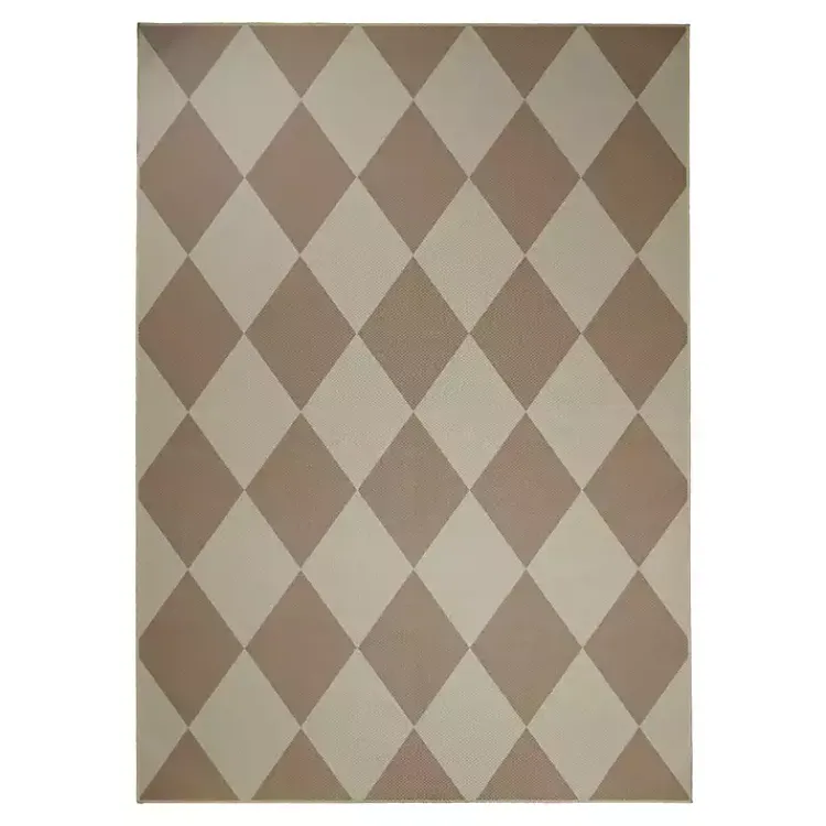 Area Rugs-Kirklands Home Samara Natural Diamond Washable Area Rug, 5x7