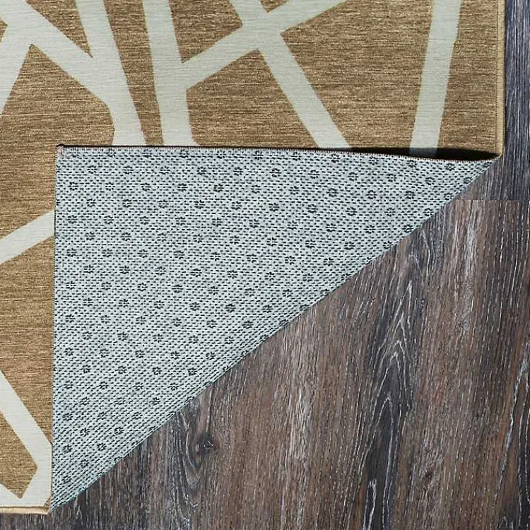 Area Rugs-Kirklands Home Camel Intersections Washable Area Rug, 5x7