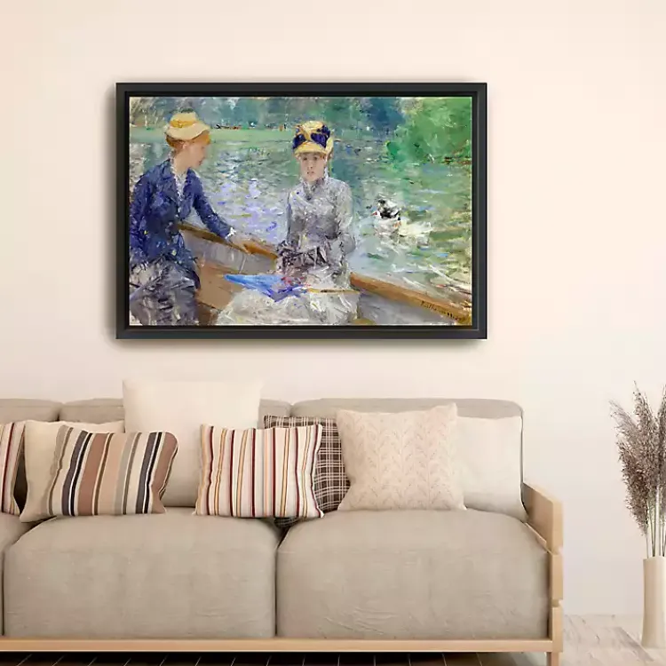 Canvas Art-Kirklands Home Lake in the Bois De Boulogne Framed Canvas Print Multi