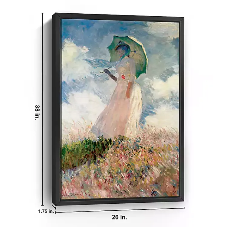 Canvas Art-Kirklands Home Woman with a Parasol Framed Canvas Art Print Multi