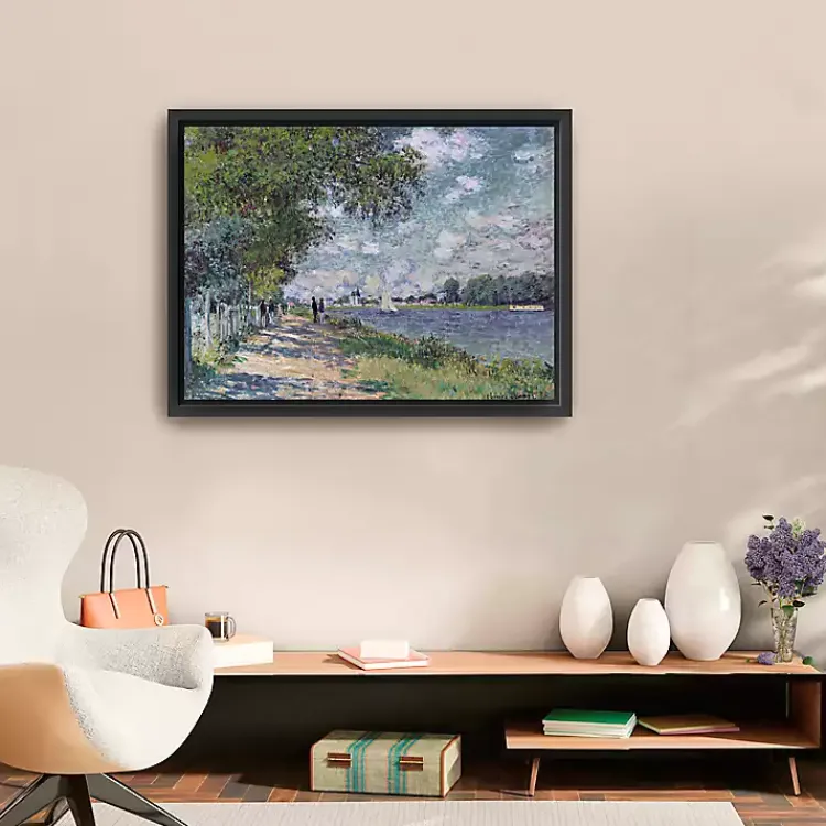 Canvas Art-Kirklands Home The Seine at Argenteuil Framed Canvas Art Print