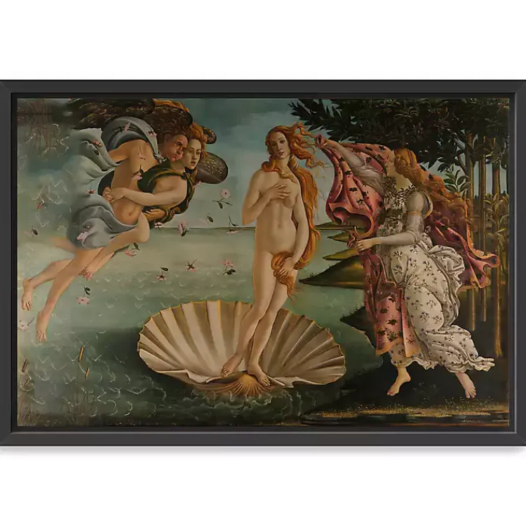 Canvas Art-Kirklands Home Birth of Venus Framed Canvas Art Print, 36x28 in. Multi