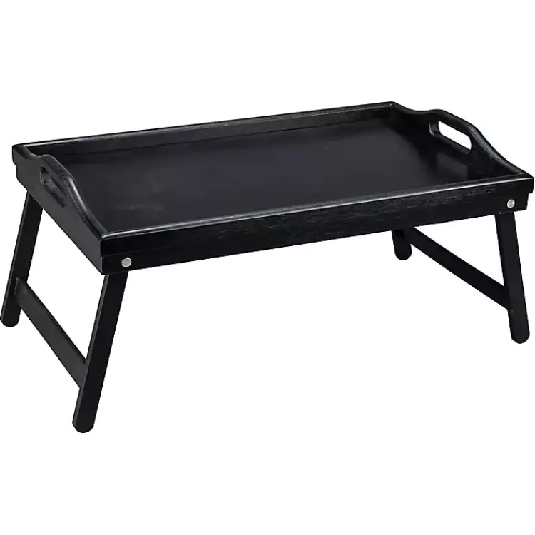 Serving & Entertaining-Kirklands Home Bamboo Standing Serving Tray Black
