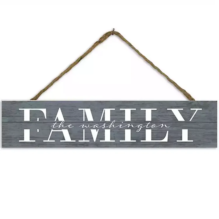 Wall Quotes & Signs-Kirklands Home Personalized Gray Family Wall Plaque