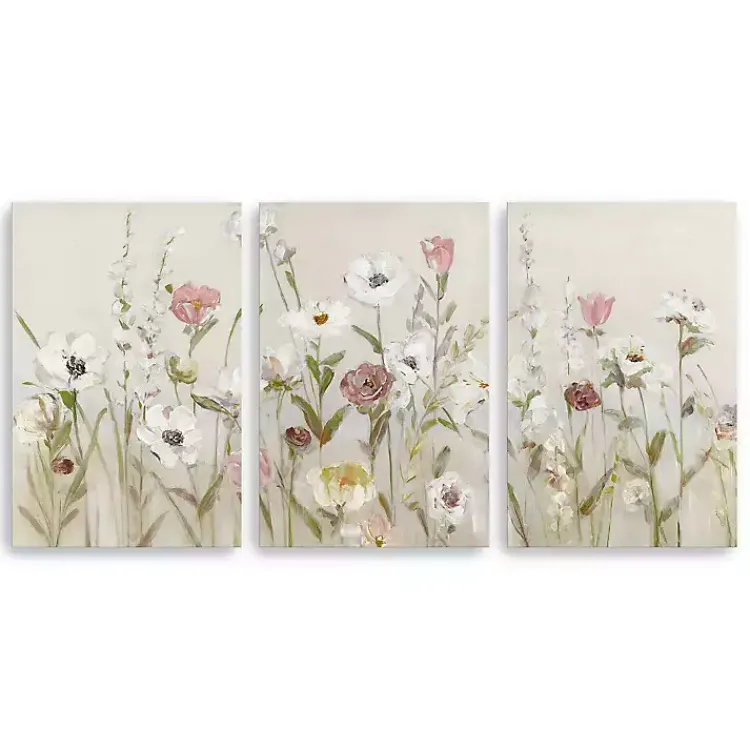 Canvas Art-Kirklands Home Blooming Around Canvas Art Prints, Set of 3 Multi