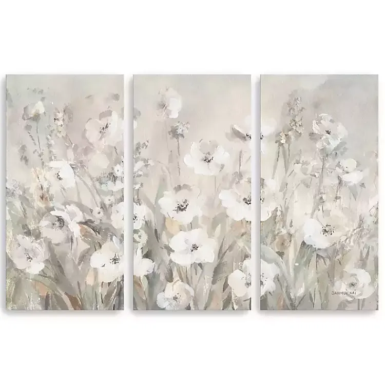 Canvas Art-Kirklands Home Shades Of White Canvas Art Prints, Set of 3