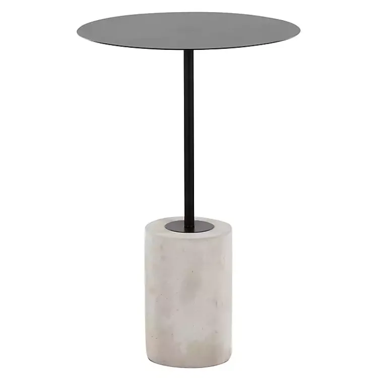 Accent & End Tables-Kirklands Home Metal & Concrete Janis Cocktail Table Black