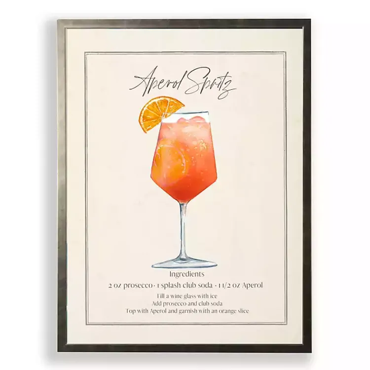 Framed Art-Kirklands Home Aperol Spritz Framed Art Print Orange