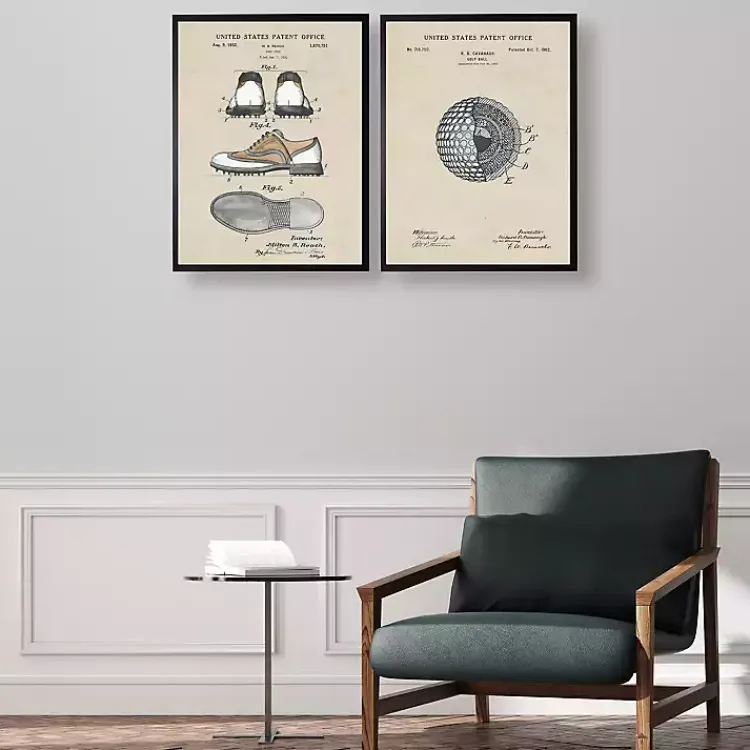 Framed Art-Kirklands Home Golf Ball Patent Framed Art Print