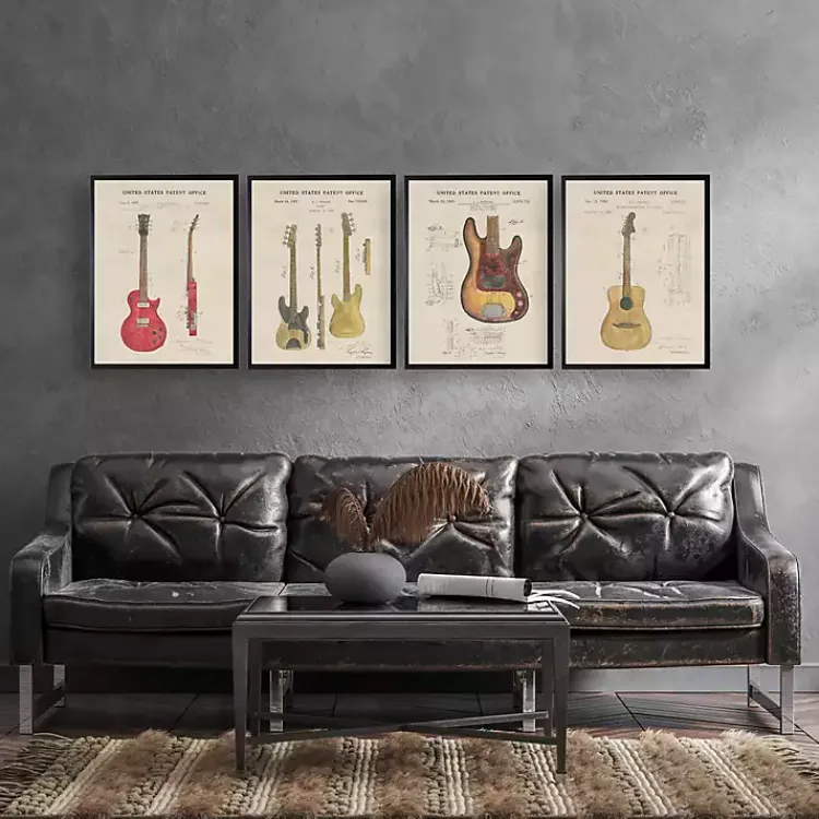Framed Art-Kirklands Home Fender Electric Guitar Framed Art Print
