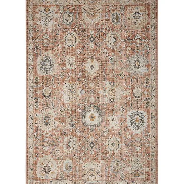 Area Rugs-Kirklands Home Vintage Rust Oushak Area Rug, 5x7